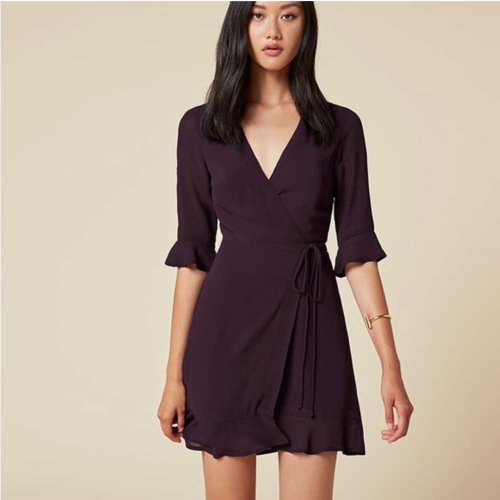 Reformation Wren wrap dress xs